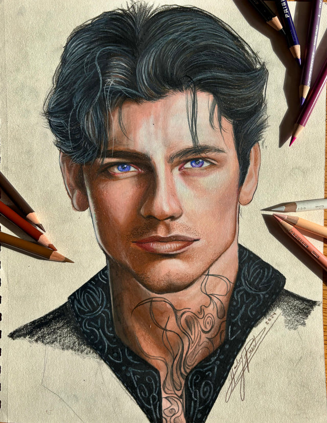 Rhysand from ACOTAR Original Drawing