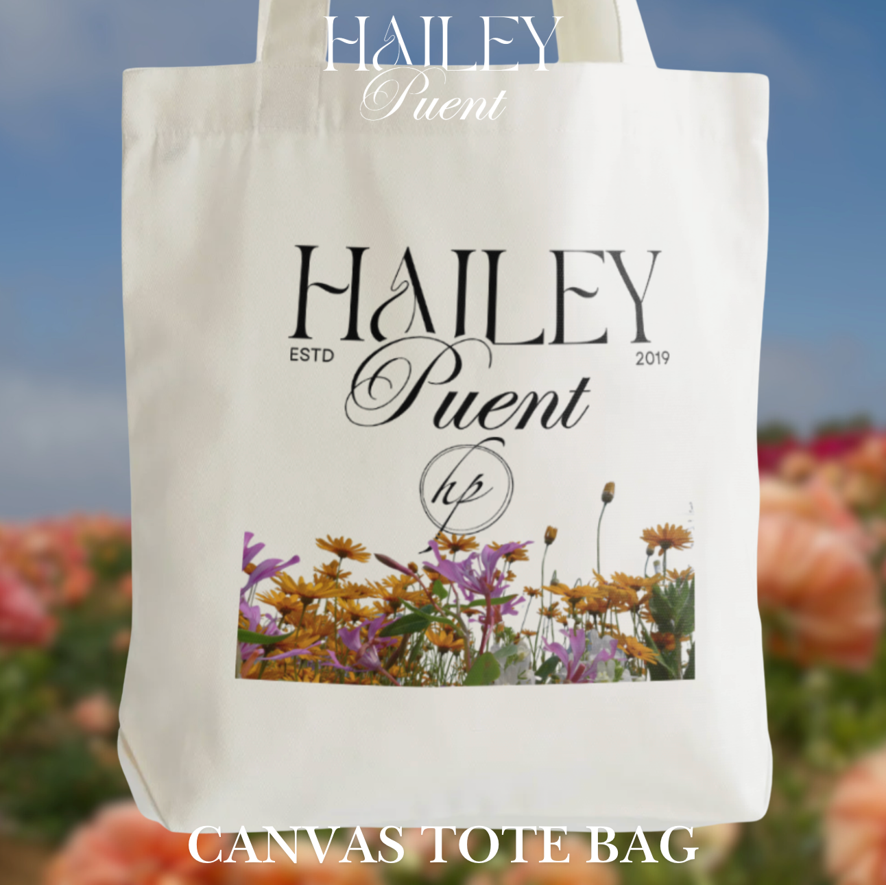 "Hailey Puent" Logo Tote Bag