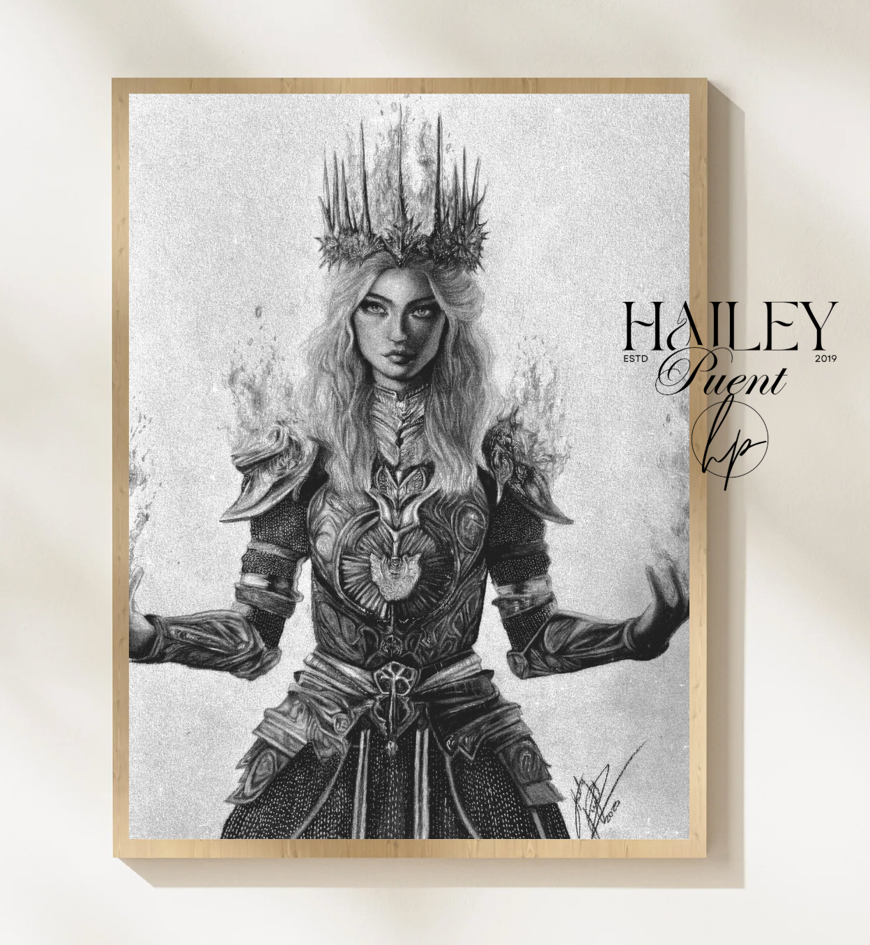 "Goddess of Fire" Black and White Edition Fine Art Print